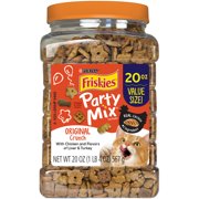 Purina Friskies Party Mix Original Crunch Cat Treats, 20 oz. Canister
